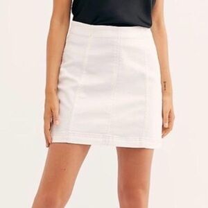 Free People White Modern Femme Mini Skirt | Size 6